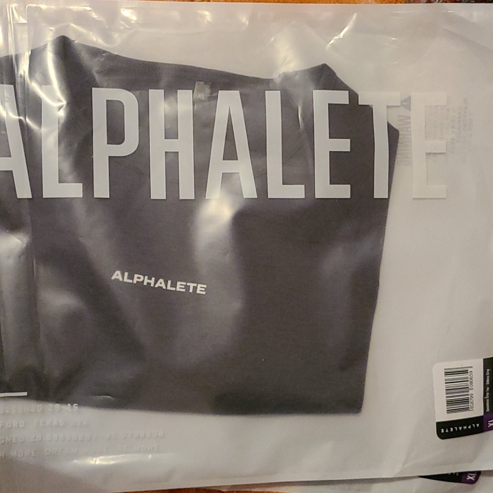 Alphalete Seamless Croptop in Galaxy Gray XL